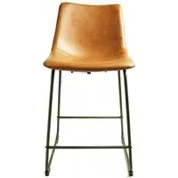 Fremont Counter Stool Set of 2 - Tan, Vintage Leather