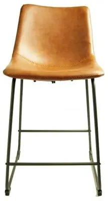 Fremont Counter Stool Set of 2 - Tan, Vintage Leather