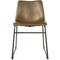 Fremont Vintage Leather Dining Chair - Chestnut