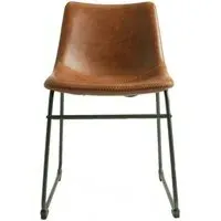Fremont Vintage Leather Dining Chair - Tan