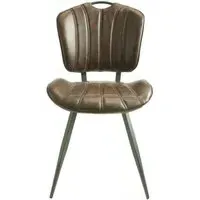 Gustavia Dining Chair Set of 2 - Chestnut, Leather