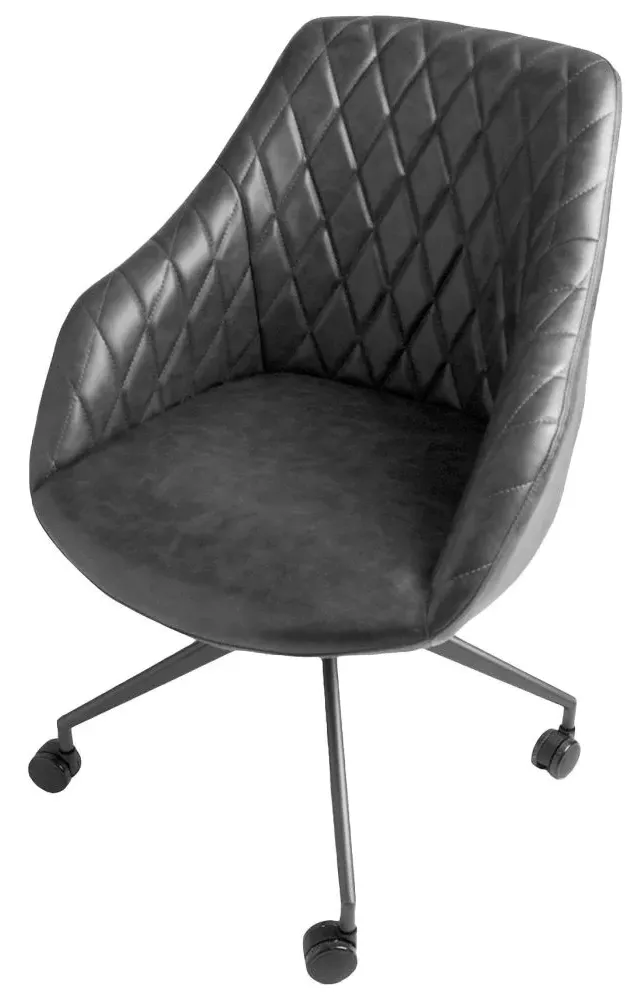Hasselt Office Chair - Grey, Leather