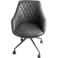 Hasselt Office Chair - Grey, Leather