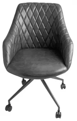 Hasselt Office Chair - Grey, Leather