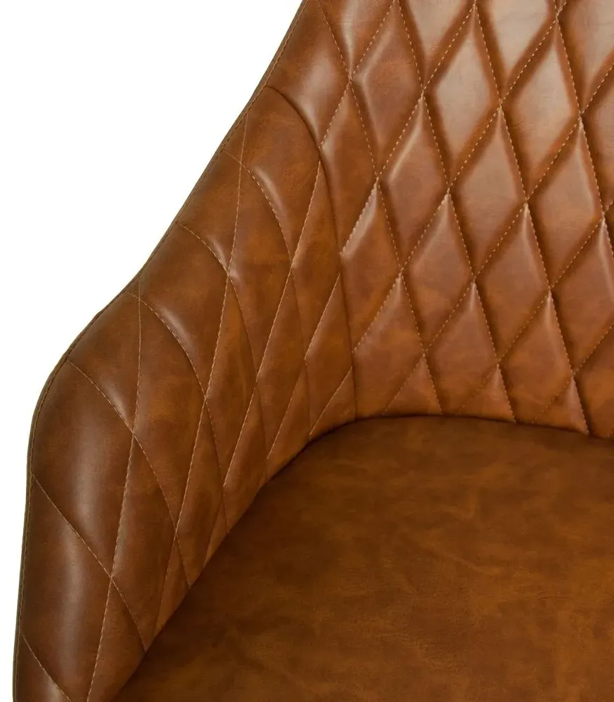 Hasselt Office Chair - Tan, Leather