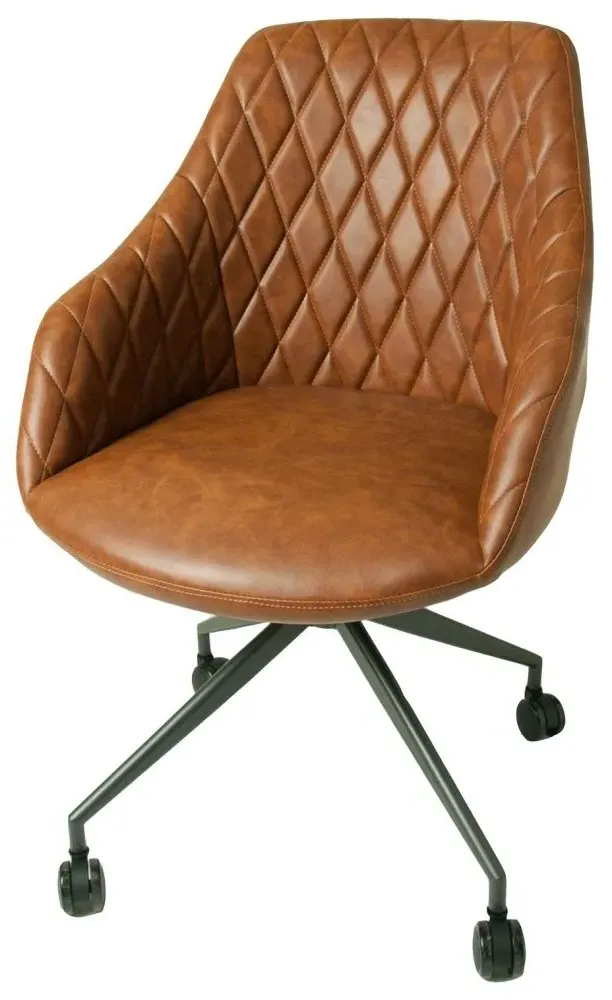 Hasselt Office Chair - Tan, Leather