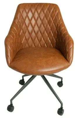 Hasselt Office Chair - Tan, Leather