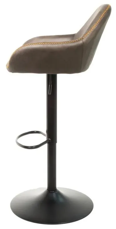 Hawai Gas Lift Barstool Set of 2 - Grey, Fabric