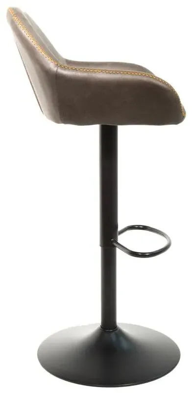 Hawai Gas Lift Barstool Set of 2 - Grey, Fabric