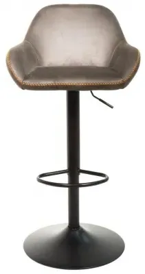 Hawai Gas Lift Barstool Set of 2 - Grey, Fabric