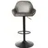 Hawai Gas Lift Barstool Set of 2 - Grey, Leather
