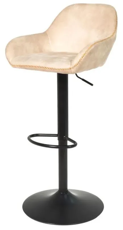 Hawai Gas Lift Barstool Set of 2 - Natural, Fabric