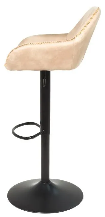 Hawai Gas Lift Barstool Set of 2 - Natural, Fabric