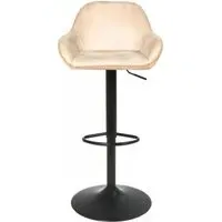 Hawai Gas Lift Barstool Set of 2 - Natural, Fabric