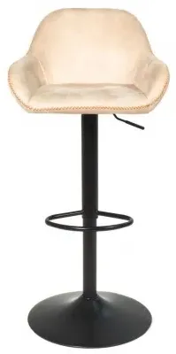 Hawai Gas Lift Barstool Set of 2 - Natural, Fabric