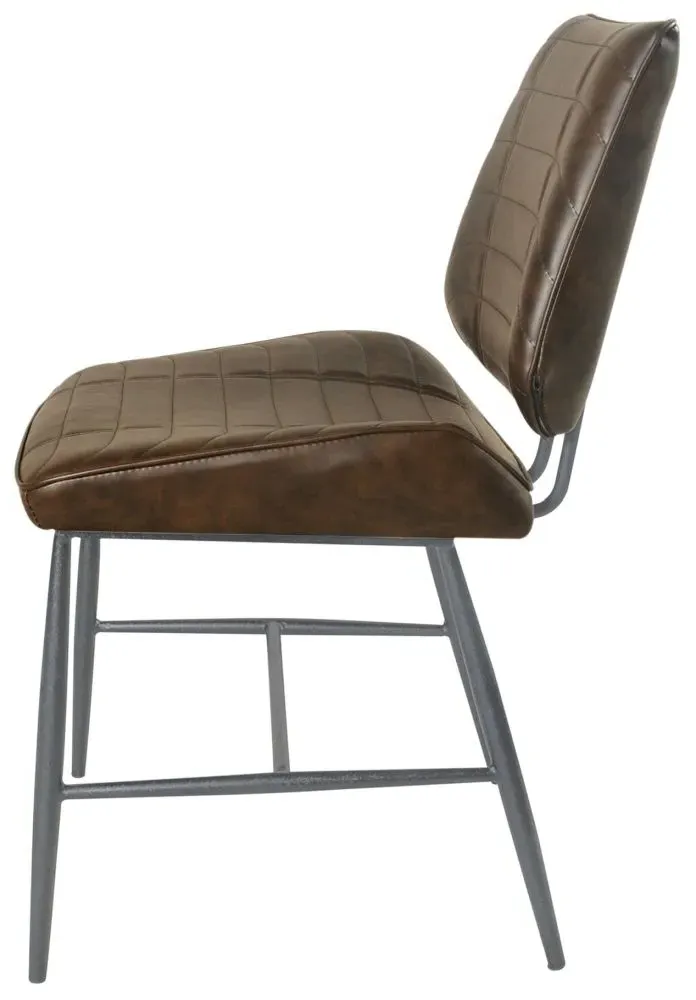 Marigot Dining Chair - Chestnut, Leather