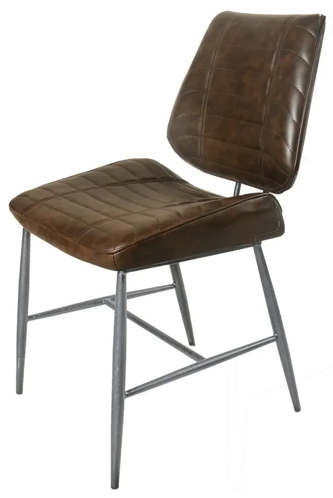 Marigot Dining Chair - Chestnut, Leather