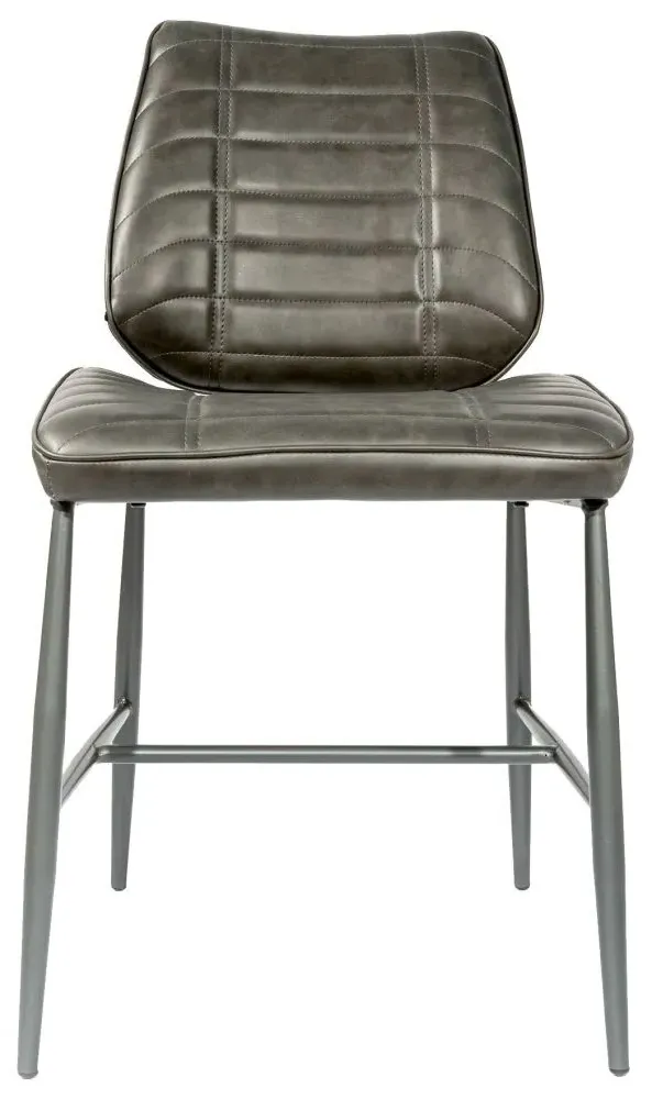 Marigot Dining Chair - Grey, Leather