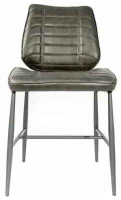 Marigot Dining Chair - Grey, Leather