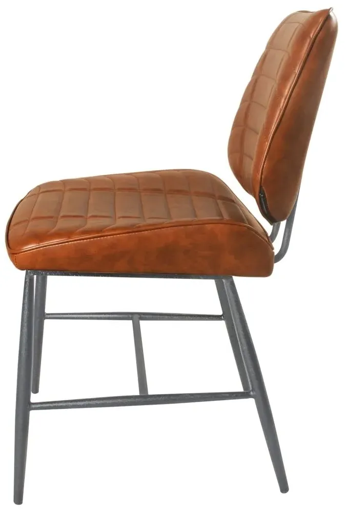 Marigot Dining Chair - Tan, Leather