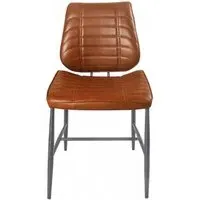 Marigot Dining Chair - Tan, Leather