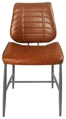 Marigot Dining Chair - Tan, Leather