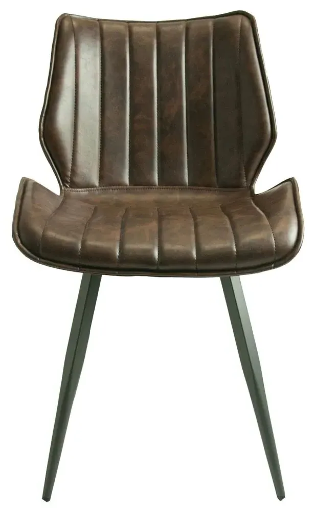 Norwich Dining Chair Set of 2 - Chestnut, Leather