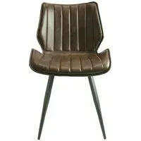 Norwich Dining Chair Set of 2 - Chestnut, Leather