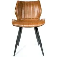 Norwich Dining Chair Set of 2 - Tan, Leather