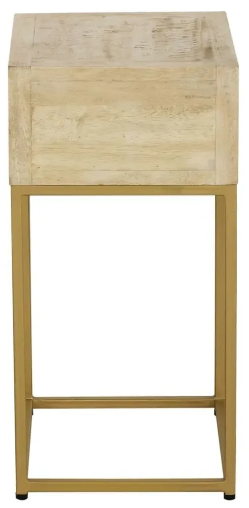 Rattan 1 Drawer Side Table - Natural