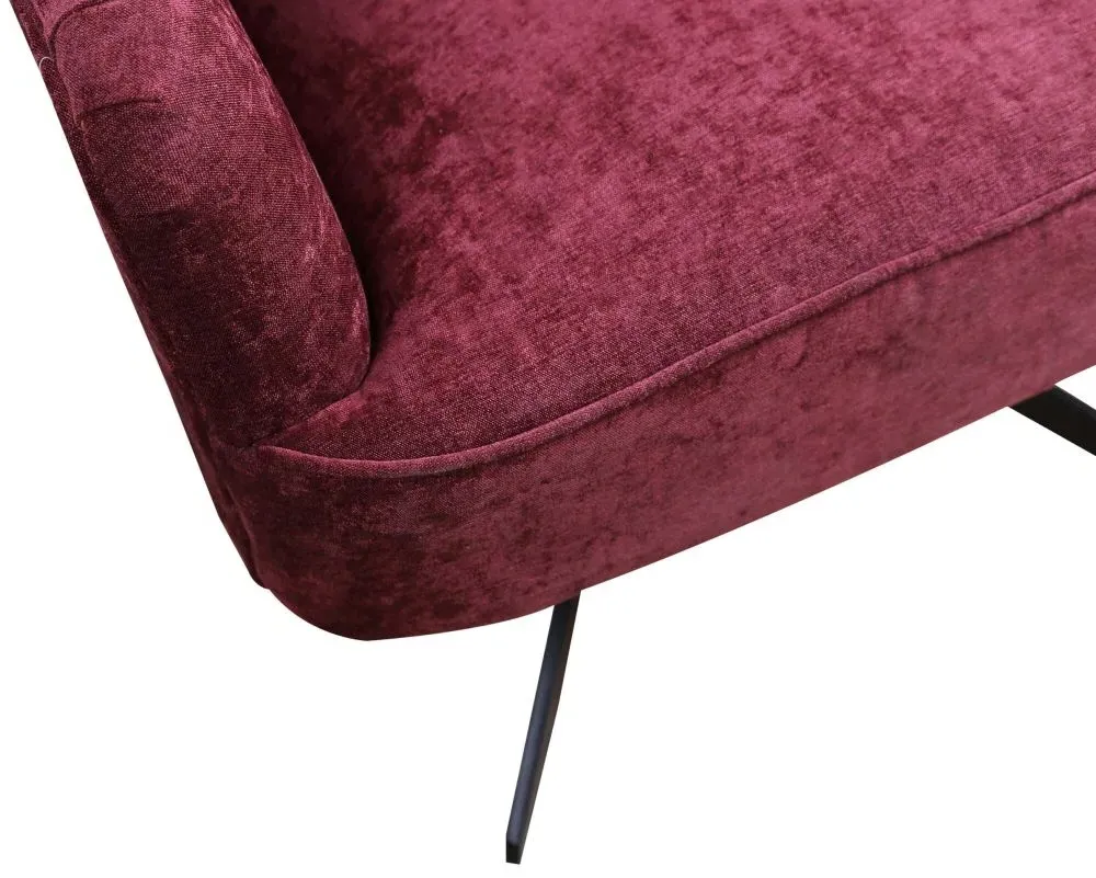 Salinas Swivel Armchair - Berry Pink, Chenille