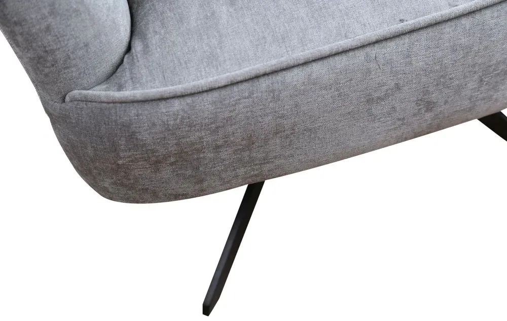 Salinas Swivel Armchair - Grey, Chenille