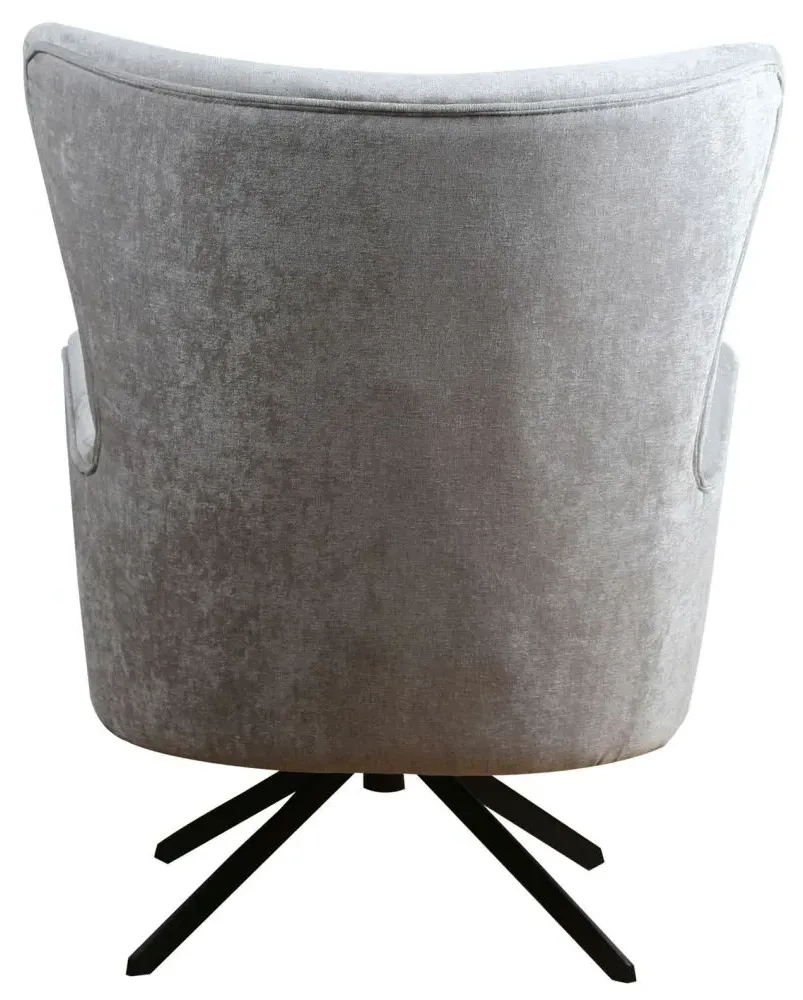 Salinas Swivel Armchair - Grey, Chenille