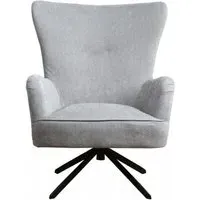 Salinas Swivel Armchair - Grey, Chenille