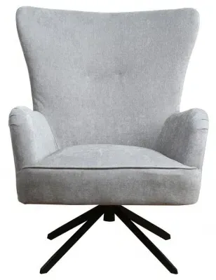 Salinas Swivel Armchair - Grey, Chenille
