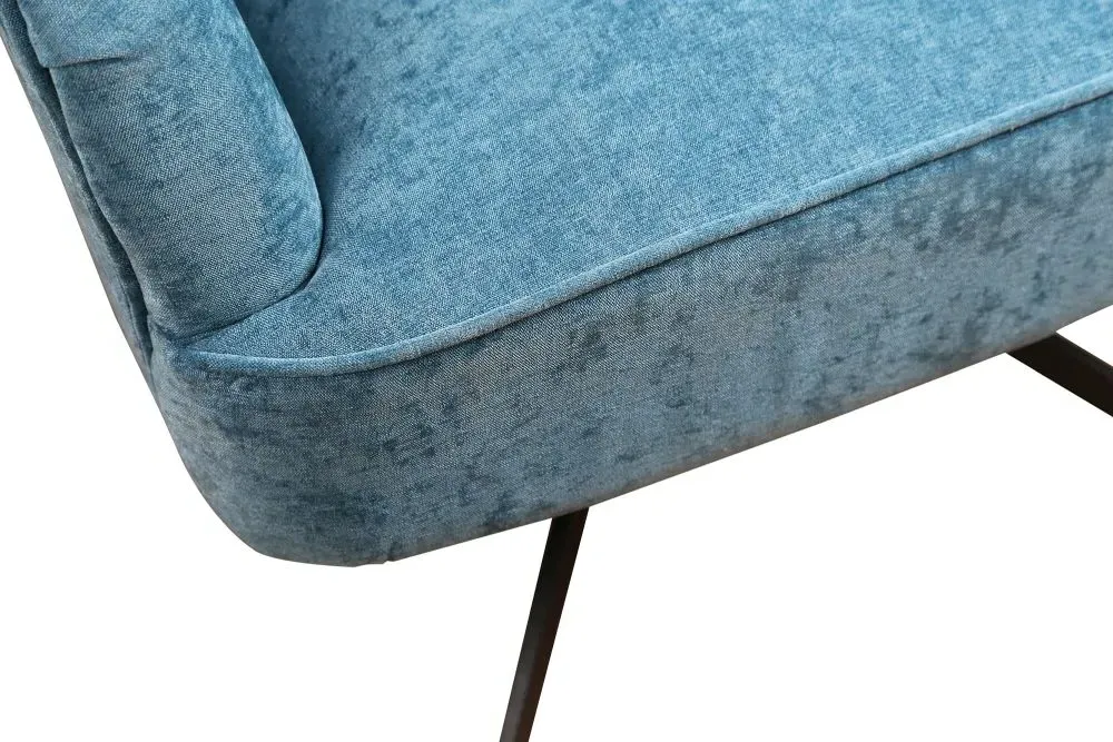 Salinas Swivel Armchair - Ocean Blue, Chenille