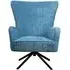 Salinas Swivel Armchair - Ocean Blue, Chenille
