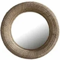 Salou Tokio Weave Round Wall Mirror - Natural