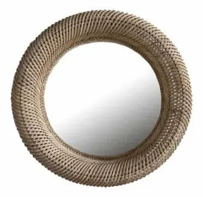 Salou Tokio Weave Round Wall Mirror - Natural