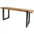 Set of 2 Dining Bench - Black, Reclaimed Teak