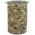 Trunk Tall Round Lamp Table - Weathered, Glass