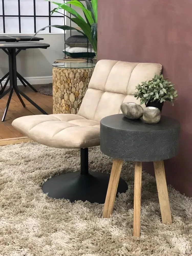Yerevan Swivel Chair - Natural, Fabric