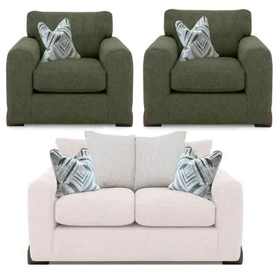 Axel 2+1+1 Seater Sofa Set - Fabric