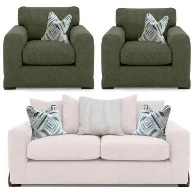 Axel 3+1+1 Seater Sofa Set - Fabric