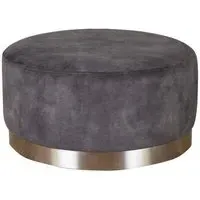Bond Round Footstool - Fabric