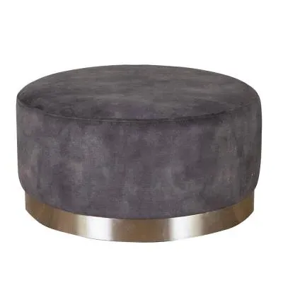 Bond Round Footstool - Fabric image