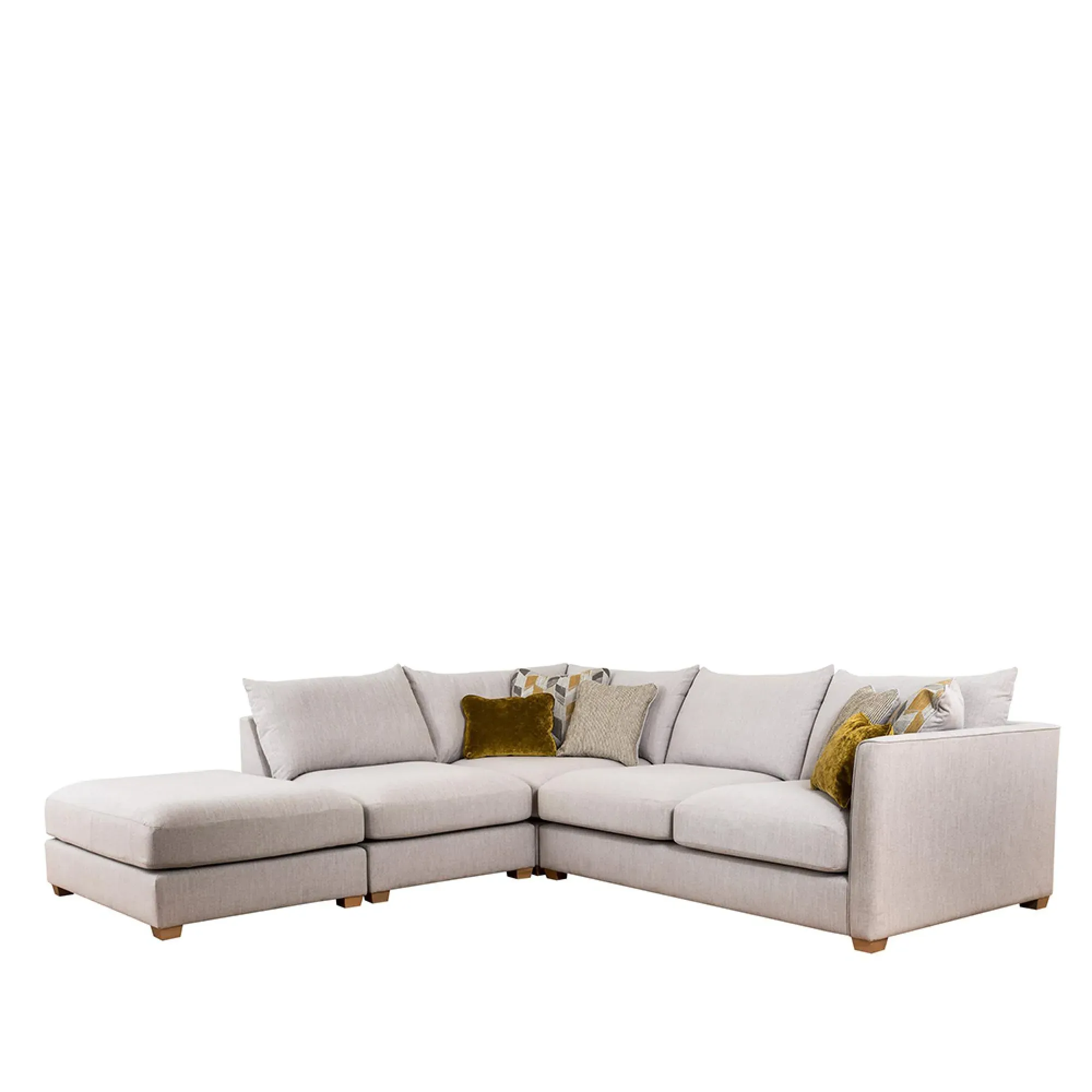 Carter Corner Sofa with Footstool - Fabric