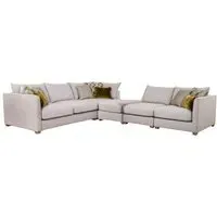 Carter Corner Sofa with Footstool - Fabric