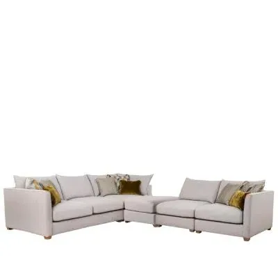 Carter Corner Sofa with Footstool - Fabric