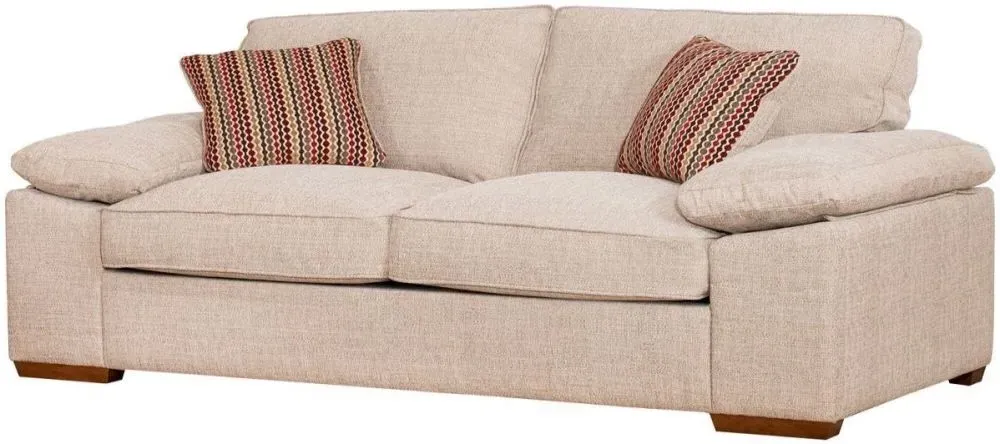 Dexter 3-Seater Fabric Sofa - Beige